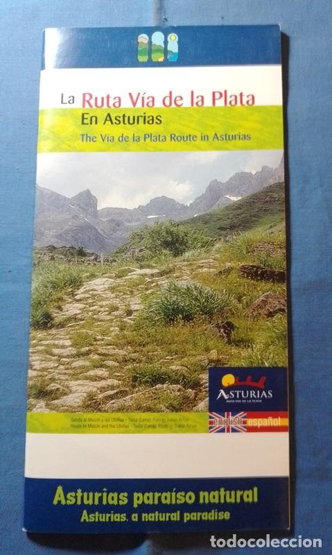 Folhetos de turismo: Gu&iacute;a tur&iacute;stica La ruta de la V&iacute;a de La Plata Asturias