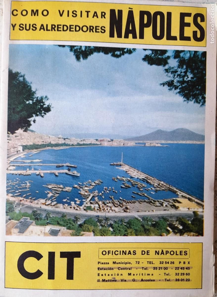 Tourismusbrosch&uuml;ren: 1963 COMO VISITAR N&Aacute;POLES Y SUS ALREDEDORES CIT encolada hojita precios de las excursiones