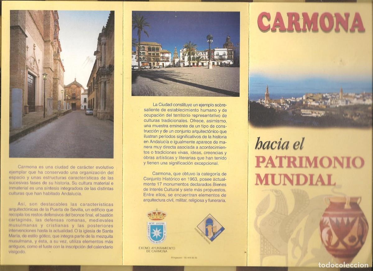 Tourismusbrosch&uuml;ren: TURISMO. CARMONA: HAC&Iacute;A EL PATRIMONIO MUNDIAL. (V1/C1)