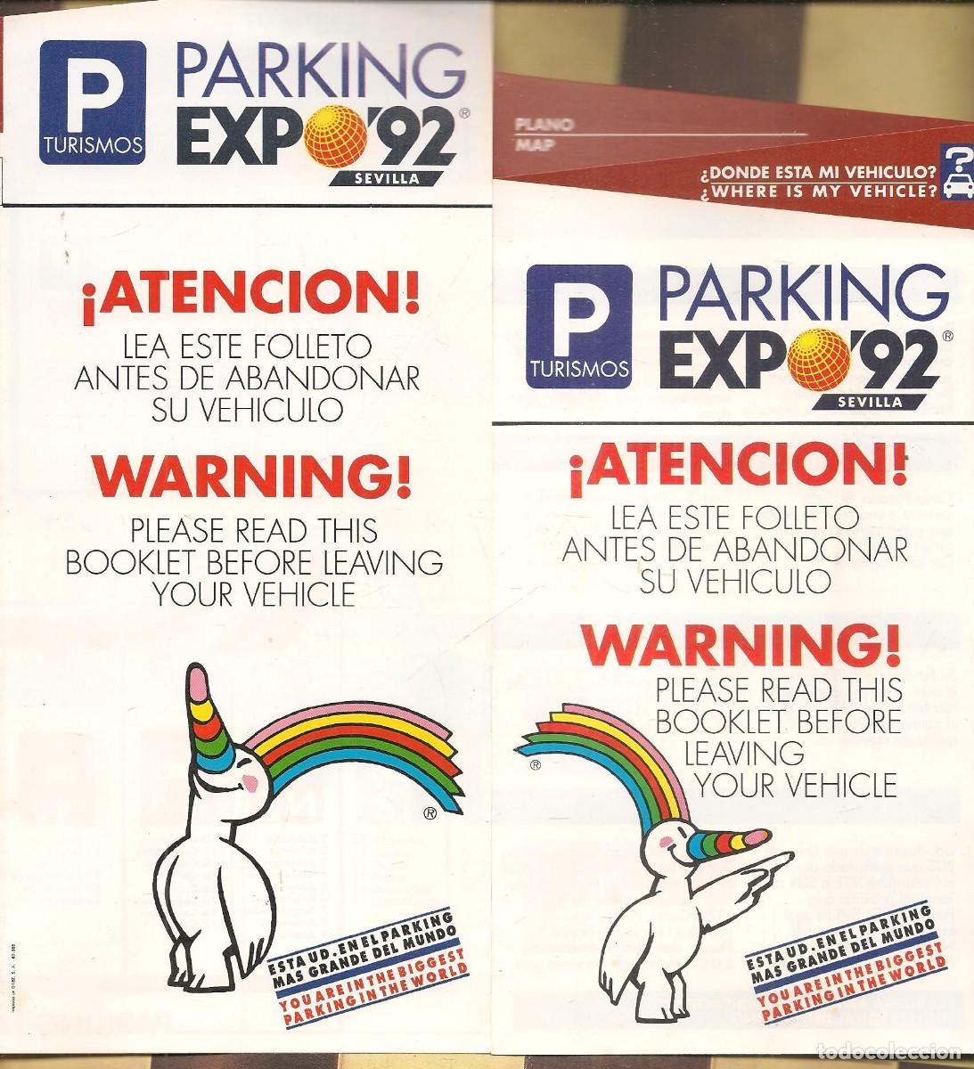 Tourismusbrosch&uuml;ren: EXPO&acute;92. PARKING. PLANOS.(V1/C1)