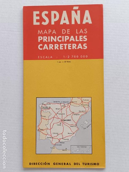Folhetos de turismo: ESPA&Ntilde;A MAPA DE LAS PRINCIPALES CARRETERAS