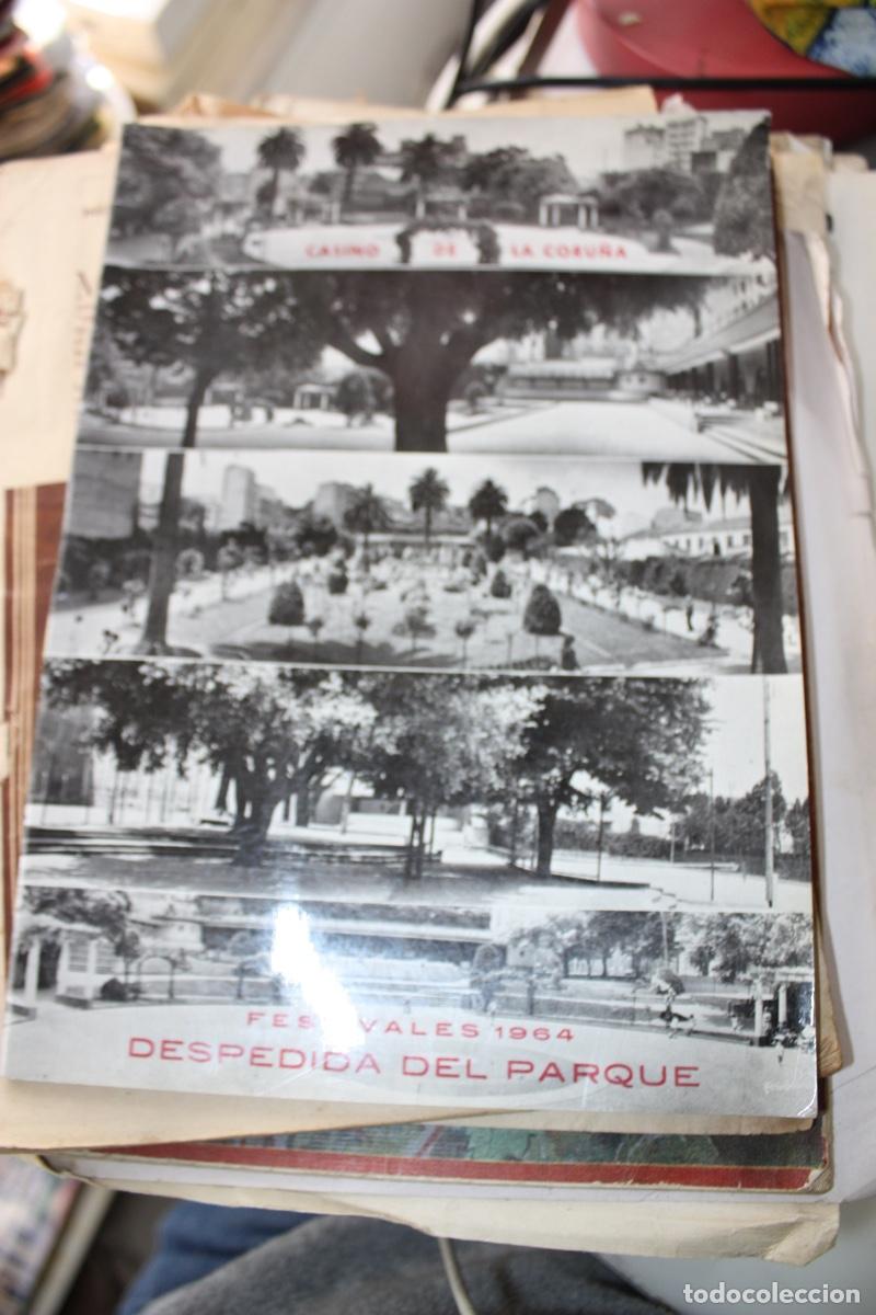 Travel Brochures: CASINO DE LA CORU&Ntilde;A FOLLETO DE LOS FESTIVALES DE 1964 DESPEDIDA DEL PARQUE