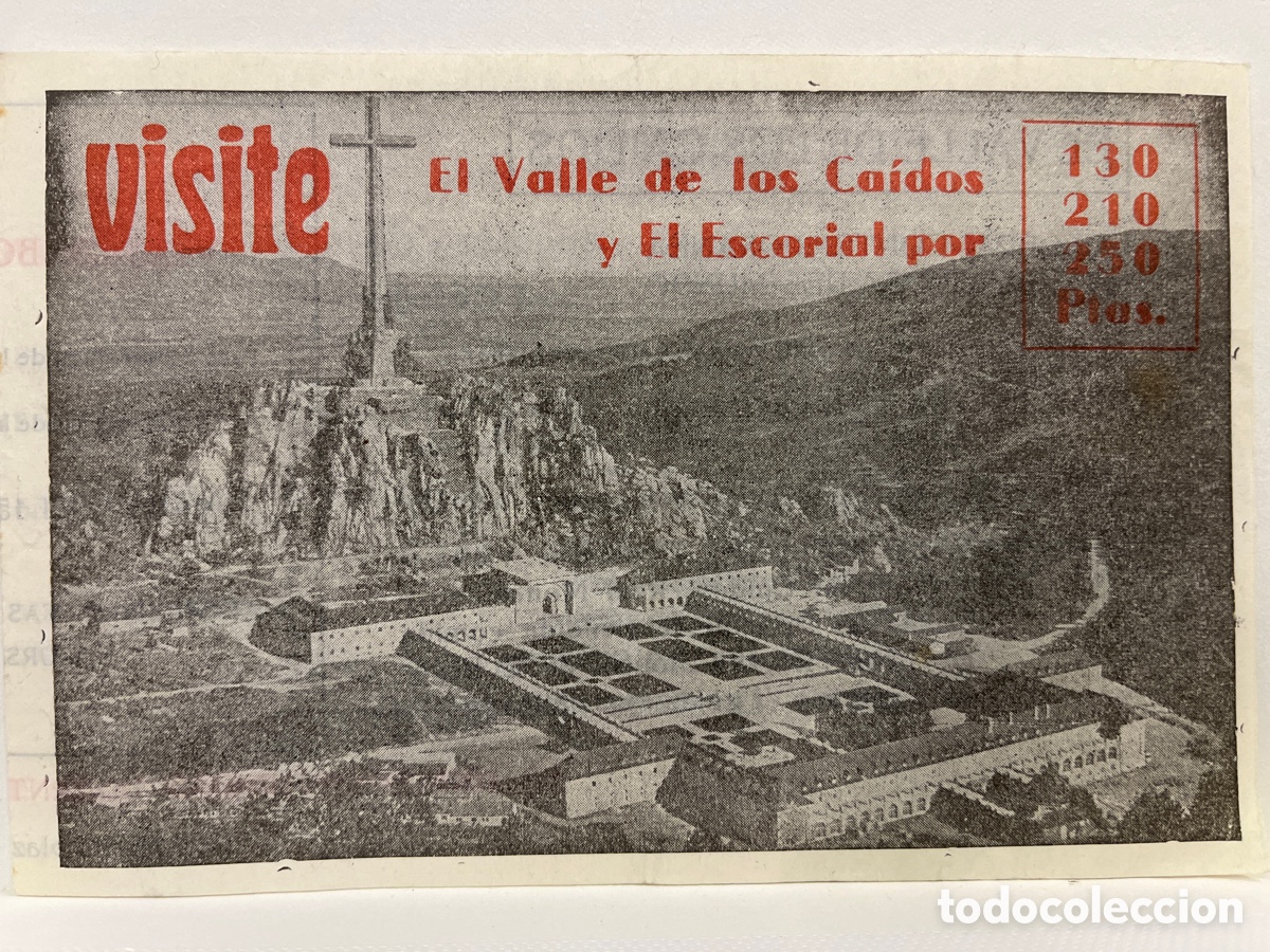 Travel Brochures: VISITE EL VALLE DE LOS CAIDOS Y EL ESCORIAL-VIAJES BONANZA-MADRID, 1967-ANTIGUO FOLLETO PUBLICITARIO