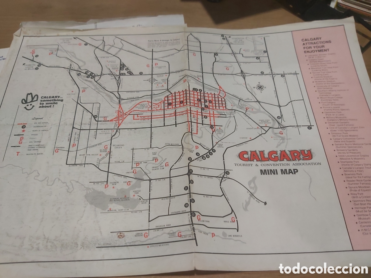 Tourismusbrosch&uuml;ren: Campus universitario calgary gu&iacute;a mapas vintage