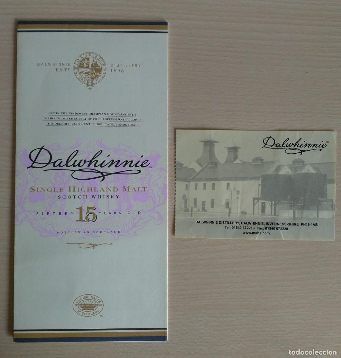 Travel Brochures: ENTRADA + FOLLETO DESTILERIA DALWHINNIE ESCOCIA