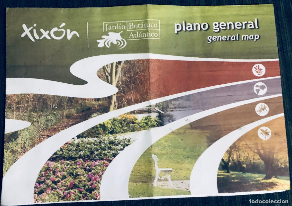 Travel Brochures: Mapa desplegable del Jard&iacute;n Bot&aacute;nico Atl&aacute;ntico, en Gij&oacute;n, Asturias. Buen estado.