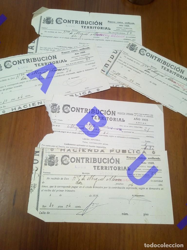 Travel Brochures: 1935 BURON LEON CONTRIBUCION TERRITORIAL ARCHIVO JOSE ALVAREZ ALLENDE J33
