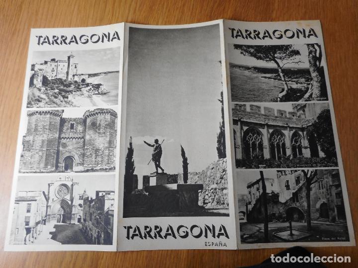Travel Brochures: ANTIGUO TRIPTICO FOLLETO TURISMO TARRAGONA A&Ntilde;OS 40