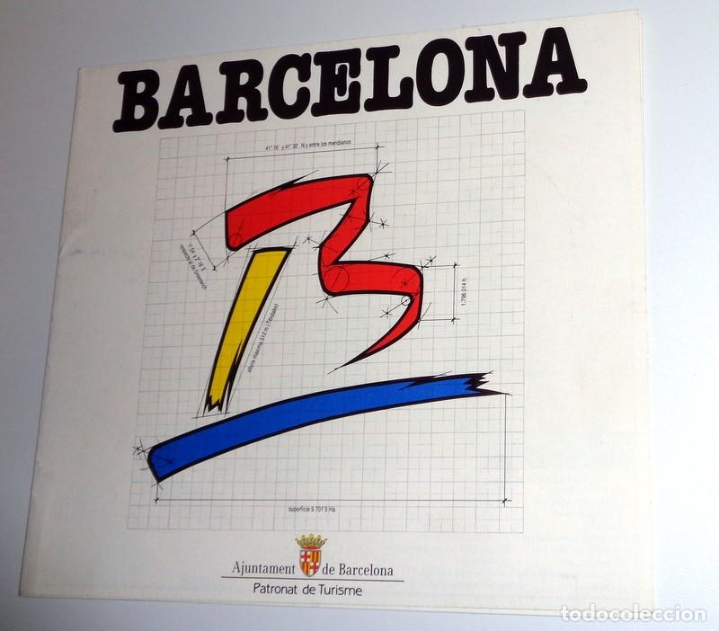 Travel Brochures: FOLLETO ANTIGUO TUR&Iacute;STICO TURISMO MAPA DESPLEGABLE BARCELONA A&ntilde;o 1989 PRE OL&Iacute;MPICO OLIMPIADAS