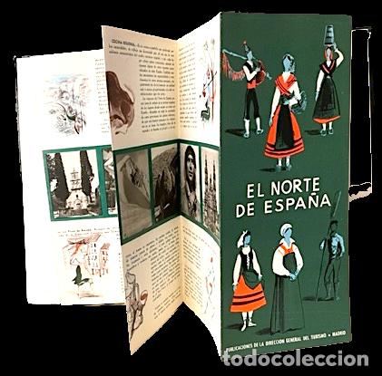 Tourismusbrosch&uuml;ren: EL NORTE DE ESPA&Ntilde;A. Folleto tur&iacute;stico. Ilustraciones y fotograf&iacute;as. Buen estado.