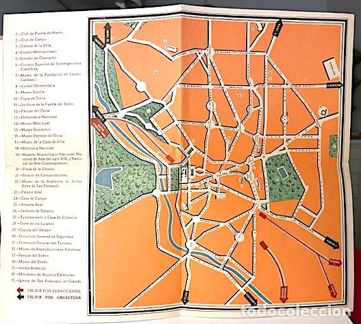Folhetos de turismo: PLANO DE MADRID. A&ntilde;os 50. Plano plegado en color. Buen estado