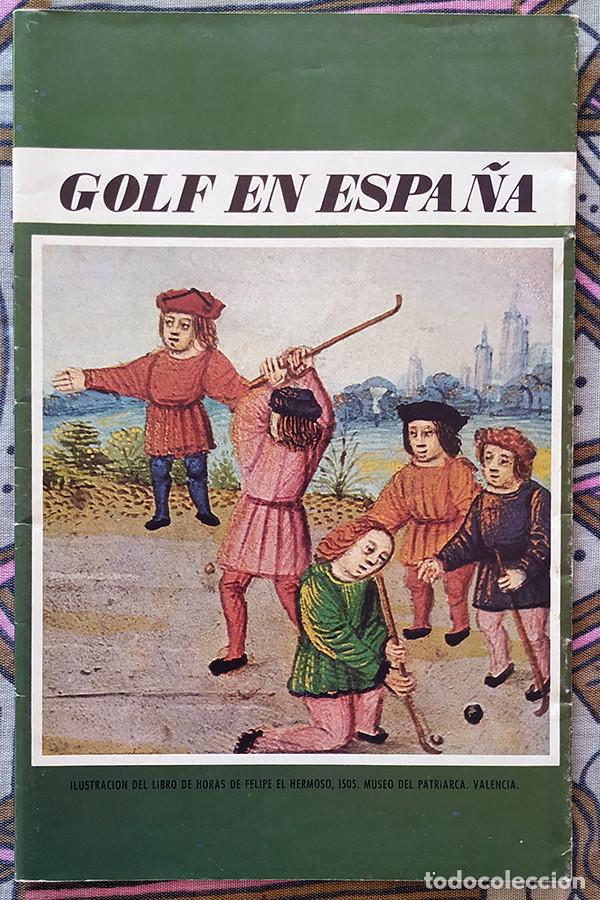 Tourismusbrosch&uuml;ren: Antiguo folleto publicitario &rdquo;GOLF EN ESPA&Ntilde;A&rdquo;