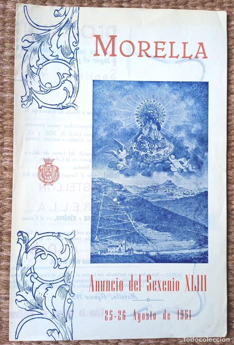 Tourismusbrosch&uuml;ren: MORELLA - CASTELLON - SEXENIO 1951 - PROGRAMA DE FIESTAS