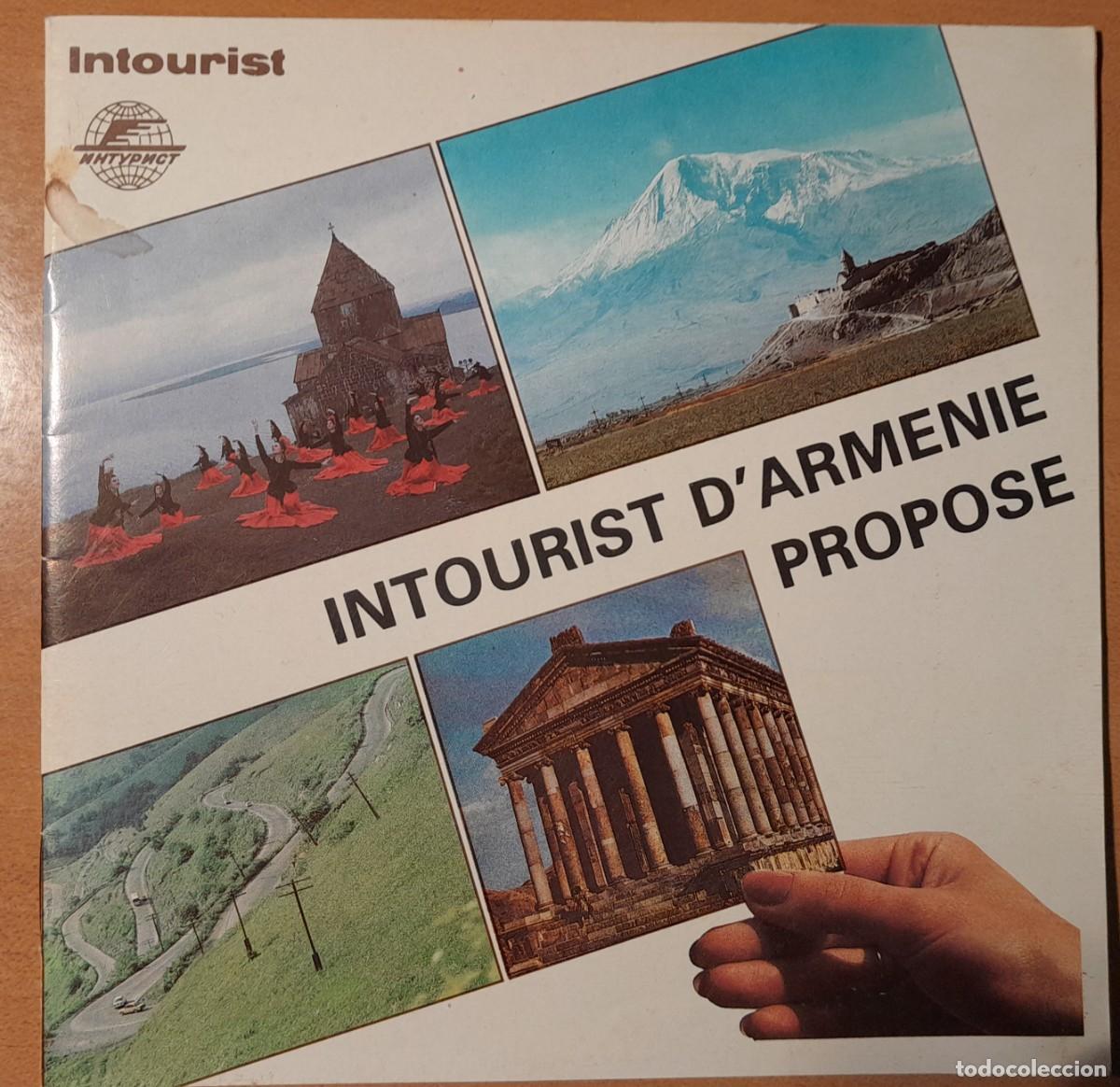 Travel Brochures: Folleto tur&iacute;stico Armenia en franc&eacute;s, Intourist d'Armenie a&ntilde;os 80 Erevan URSS