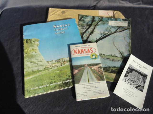 Tourismusbrosch&uuml;ren: FOLLETOS TR&Iacute;PTICOS PUBLICIDAD TUR&Iacute;STICA - KANSAS - EEUU. A&Ntilde;O 1957