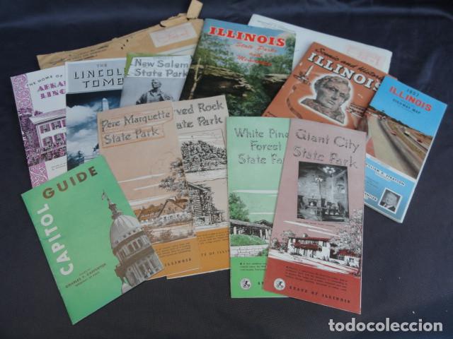 Tourismusbrosch&uuml;ren: FOLLETOS TR&Iacute;PTICOS PUBLICIDAD TUR&Iacute;STICA - ILLINOIS - EEUU. A&Ntilde;O 1957