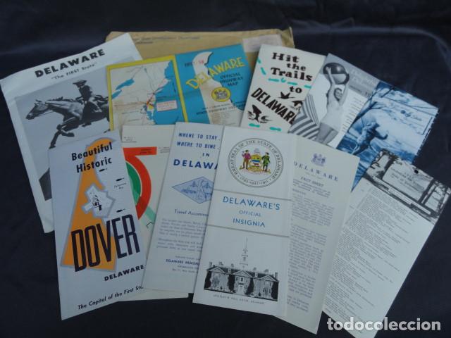 Tourismusbrosch&uuml;ren: FOLLETOS TR&Iacute;PTICOS PUBLICIDAD TUR&Iacute;STICA - DELAWARE DOVER - EEUU. A&Ntilde;O 1957