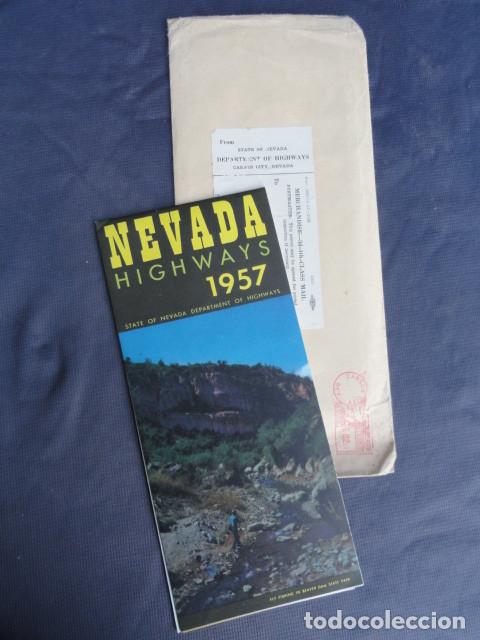 Tourismusbrosch&uuml;ren: FOLLETOS TR&Iacute;PTICOS PUBLICIDAD TUR&Iacute;STICA - NEVADA - EEUU. A&Ntilde;O 1957