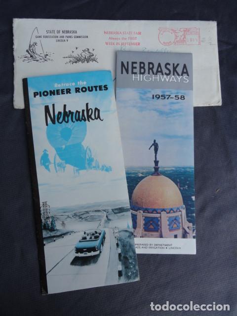 Tourismusbrosch&uuml;ren: FOLLETOS TR&Iacute;PTICOS PUBLICIDAD TUR&Iacute;STICA - NEBRASKA - EEUU. A&Ntilde;O 1957