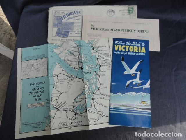 Tourismusbrosch&uuml;ren: FOLLETOS TR&Iacute;PTICOS PUBLICIDAD TUR&Iacute;STICA - VICTORIA, BRITISH COLUMBIA - CANADA. A&Ntilde;O 1957