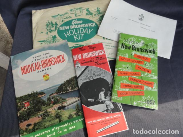 Tourismusbrosch&uuml;ren: FOLLETOS TR&Iacute;PTICOS PUBLICIDAD TUR&Iacute;STICA - NEW BRUNSWICK - CANADA. A&Ntilde;O 1957