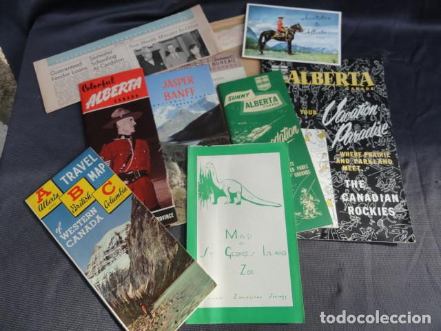 Tourismusbrosch&uuml;ren: FOLLETOS TR&Iacute;PTICOS PUBLICIDAD TUR&Iacute;STICA - ALBERTA - CANADA. A&Ntilde;O 1957