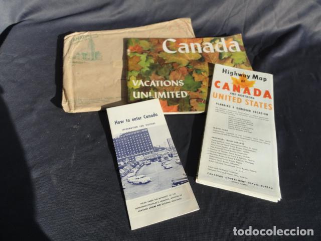 Tourismusbrosch&uuml;ren: FOLLETOS TR&Iacute;PTICOS PUBLICIDAD TUR&Iacute;STICA CANADA. A&Ntilde;O 1957