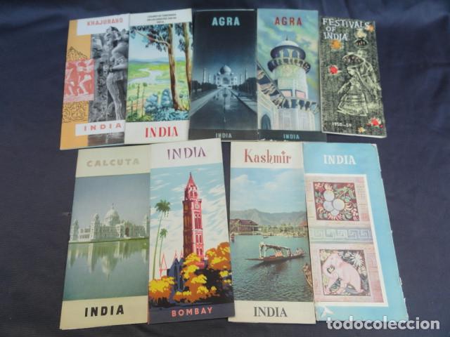 Tourismusbrosch&uuml;ren: FOLLETOS TR&Iacute;PTICOS PUBLICIDAD TUR&Iacute;STICA - INDIA -. A&Ntilde;O 1957