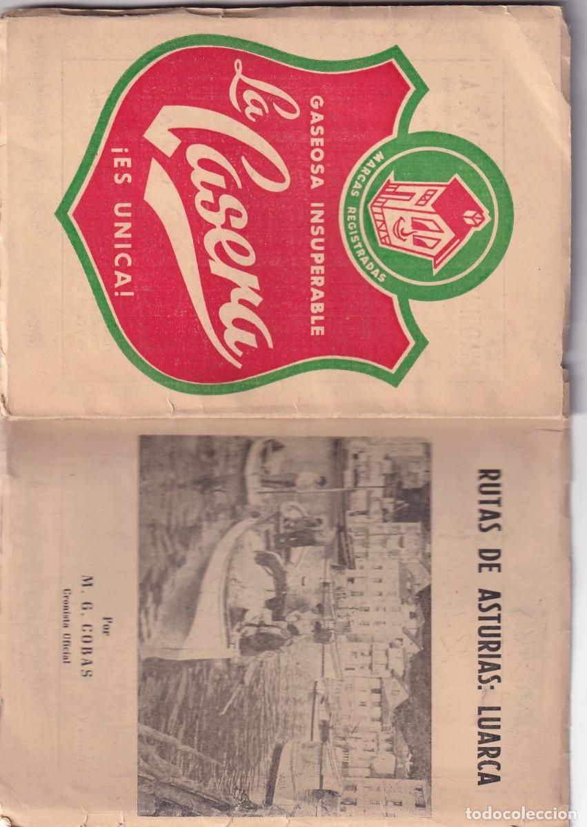 Travel Brochures: Luarca (Asturias) 1961 Rutas de Asturias por Modesto Gonz&aacute;lez Cobas Cronista Oficial. 2 mapas