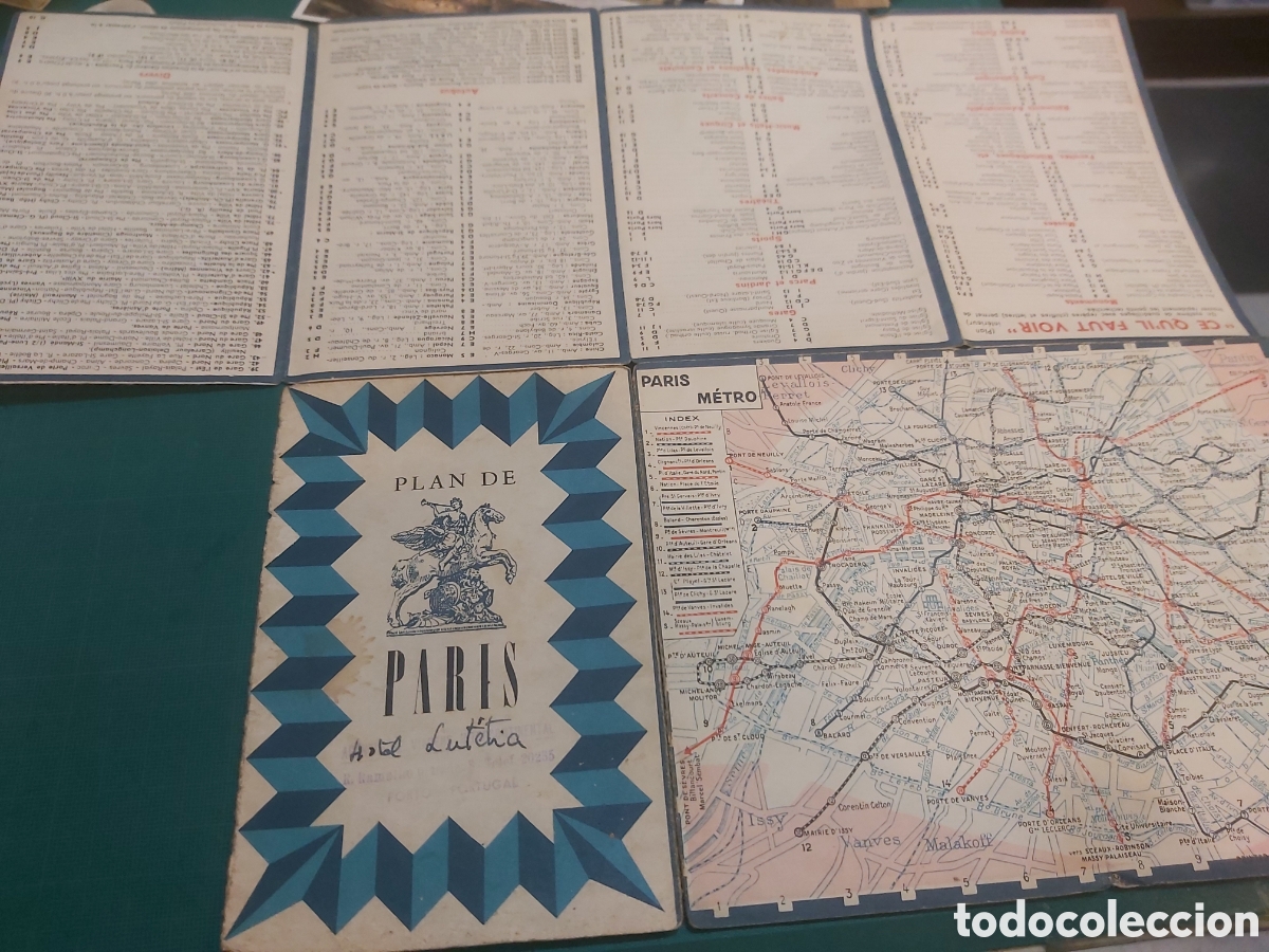 Tourismusbrosch&uuml;ren: Plano de Paris antiguo metro