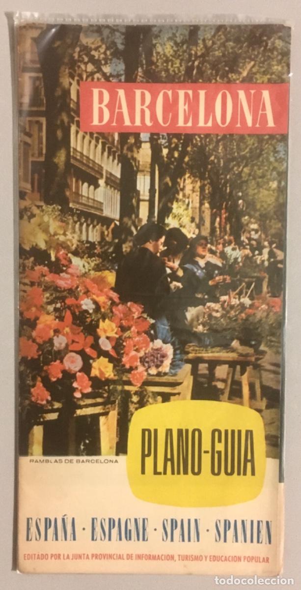 Travel Brochures: BARCELONA. PLANO GU&Iacute;A. 1958 TURISMO.