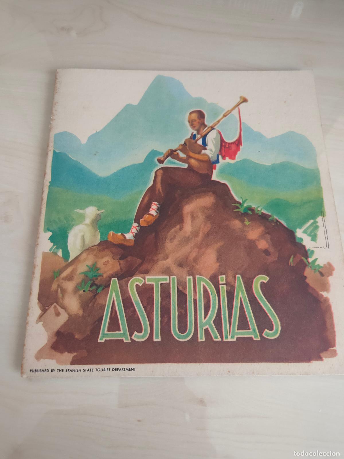 Folhetos de turismo: Folleto de Asturias a&ntilde;os 30. Completo sin escritos, con 64 fotos.