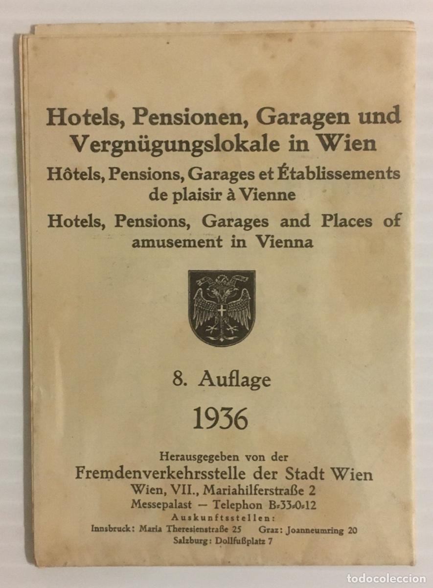 Folhetos de turismo: VIENA. GU&Iacute;A DE HOTELES. PUBLICIDAD. GU&Iacute;A. TURISMO.