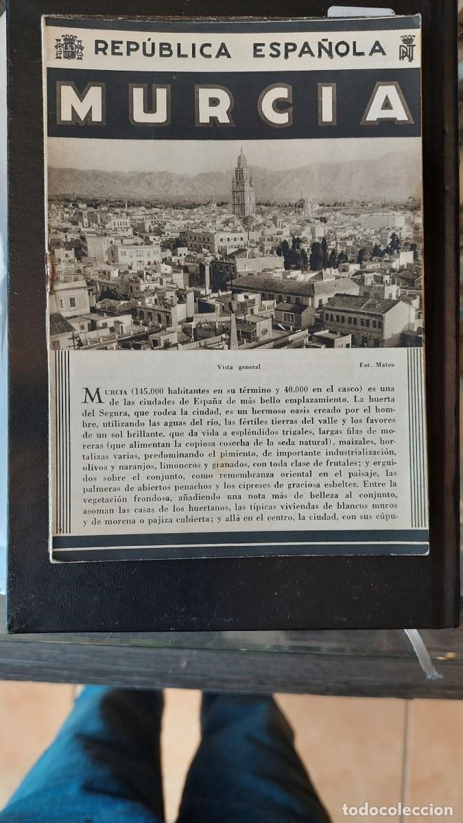 Folhetos de turismo: Folleto tur&iacute;stico Murcia Rep&uacute;blica espa&ntilde;ola.