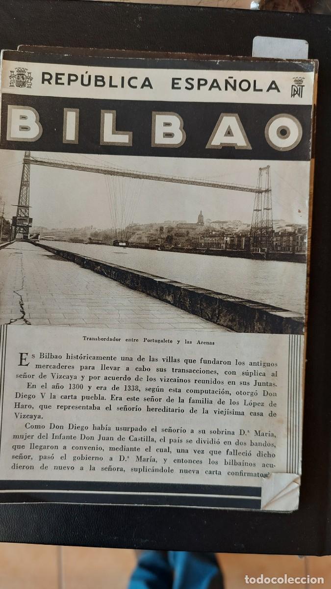 Folhetos de turismo: Bilbao Folleto Patronato nacional de turismo Rep&uacute;blica espa&ntilde;ola