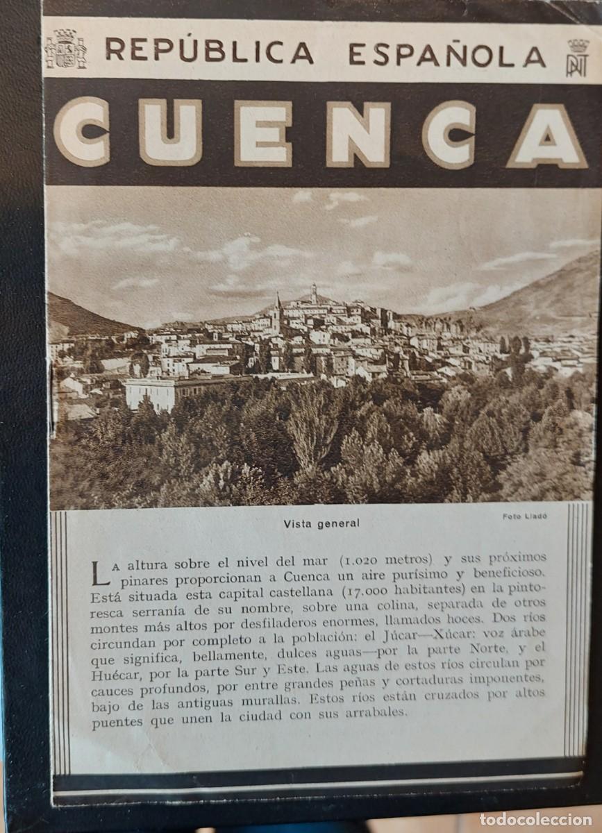 Folhetos de turismo: Cuenca folleto tur&iacute;stico editado por Patronato Nacional de turismo Rep&uacute;blica espa&ntilde;ola