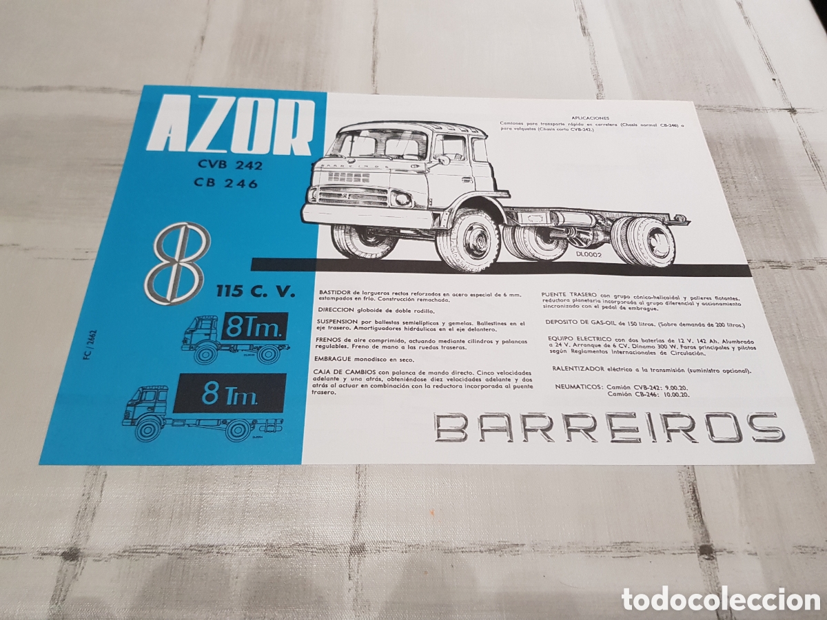 Tourismusbrosch&uuml;ren: Folleto camion barreiros azor