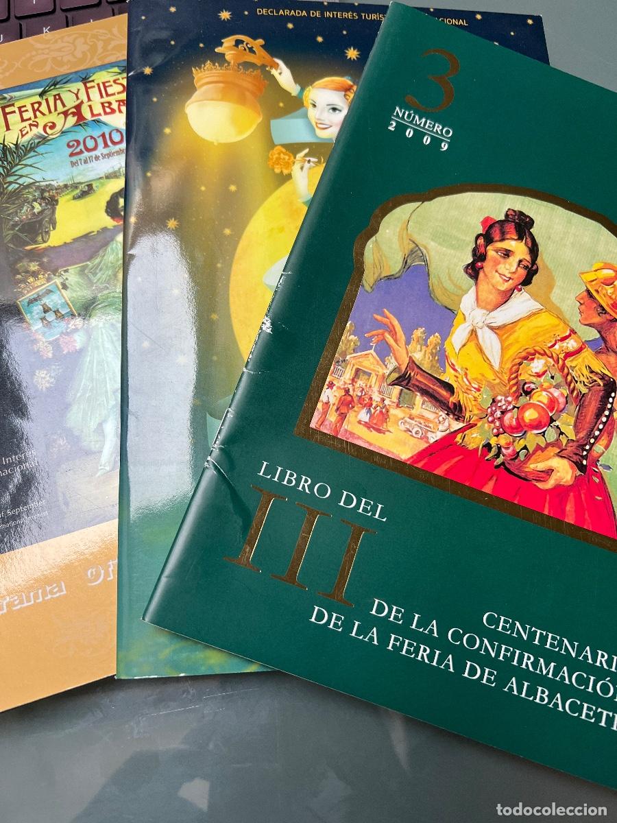 Folletos de turismo: Lote 3 PROGRAMAS y LIBRO CENTENARIO FERIA DE ALBACETE. - Foto 1