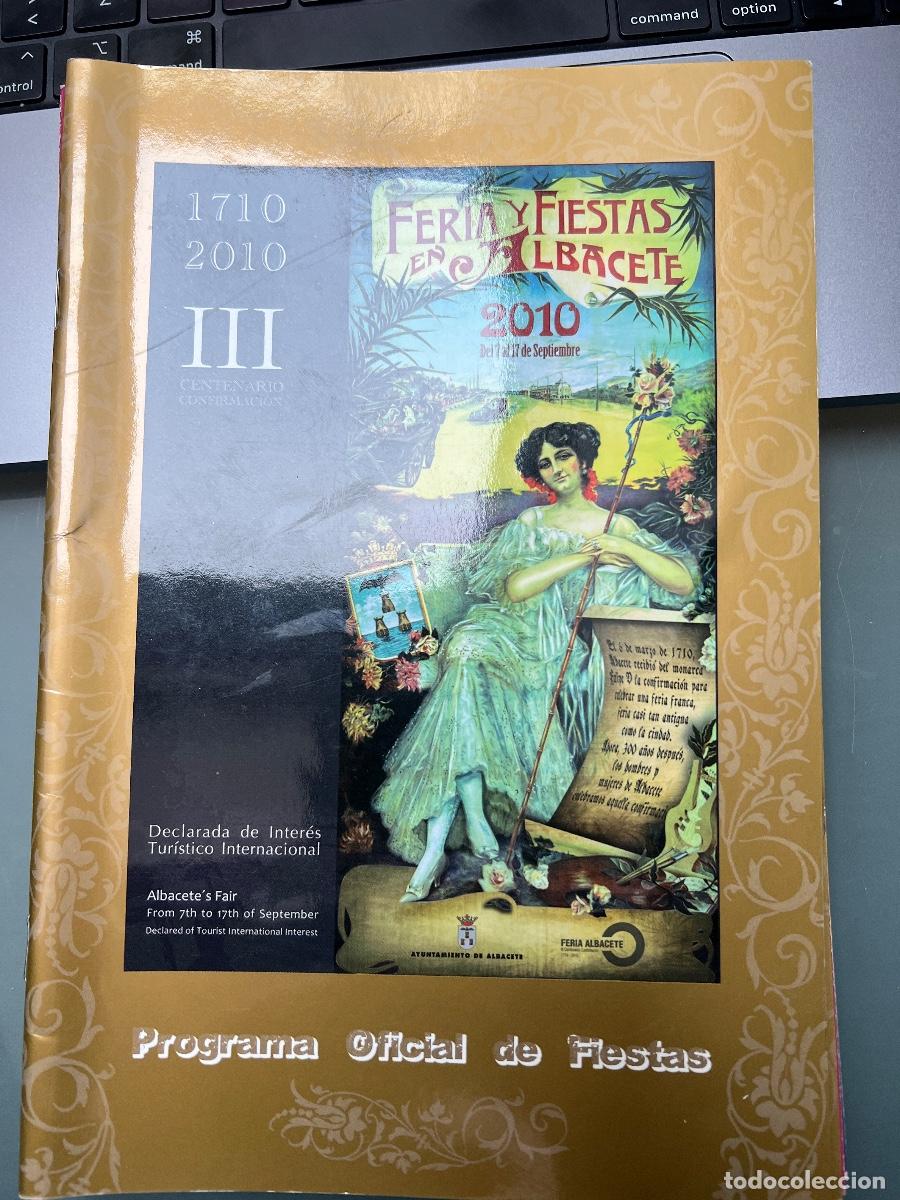 Folletos de turismo: Lote 3 PROGRAMAS y LIBRO CENTENARIO FERIA DE ALBACETE. - Foto 5