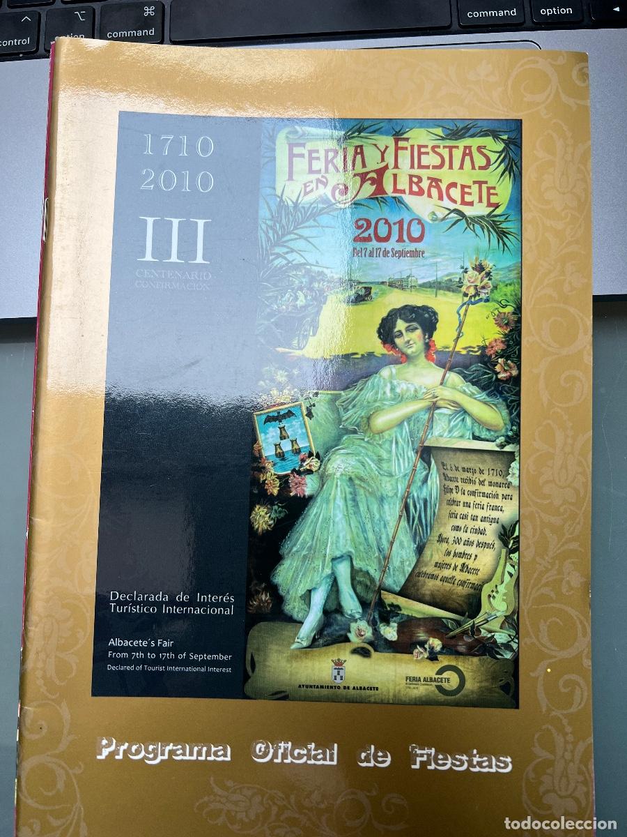 Folletos de turismo: Lote 3 PROGRAMAS y LIBRO CENTENARIO FERIA DE ALBACETE. - Foto 6