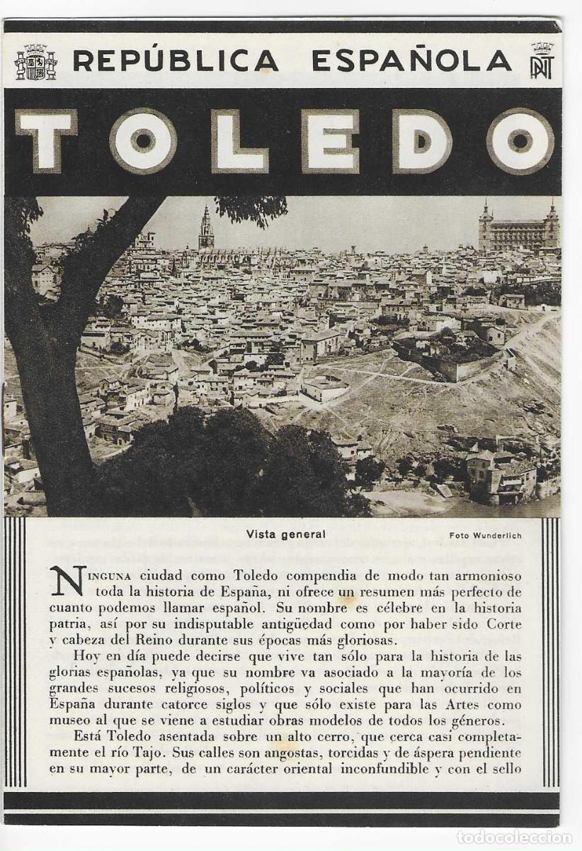 Travel Brochures: TOLEDO.- PATRONATO NACIONAL D TURISMO- REPUBLICA ESPA&Ntilde;OLA- 4 HOJAS.- VER FOTOS