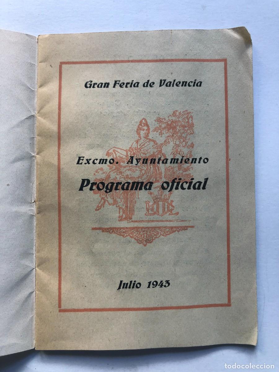 Folletos de turismo: PROGRAMA MANO / GRAN FERIA DE VALENCIA A&Ntilde;O 1943 - Foto 2