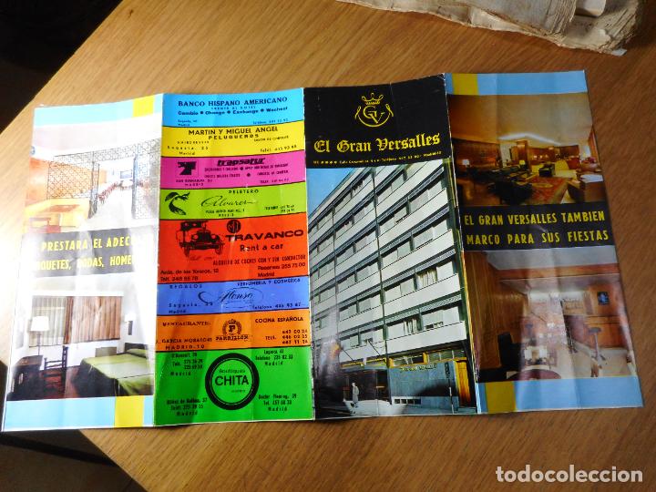 Brochures de tourisme: ANTIGUO FOLLETO HOTEL EL GRAN VERSALLES MADRID 1974