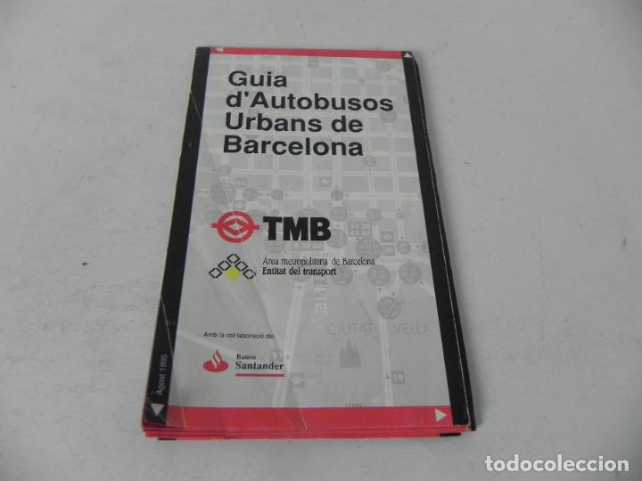 Folhetos de turismo: GUIA DE AUTOBUSES URBANOS DE BARCELONA-AGOSTO 1995 (DESPLEGABLE) EN CATAL&Aacute;N)