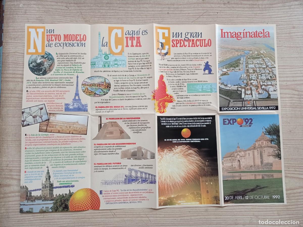 Brochures de tourisme: Folleto Expo&acute;92 Sevilla Imaginatela