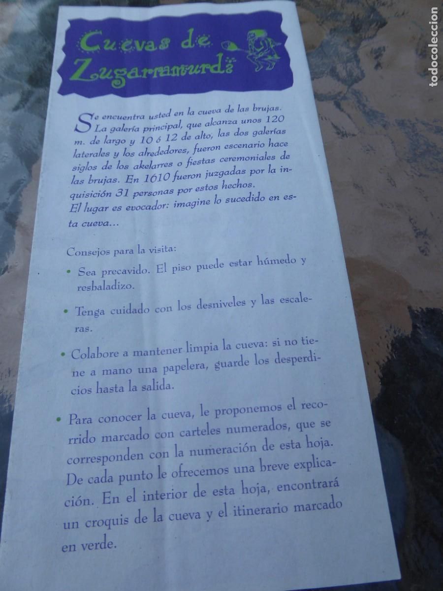 Brochures de tourisme: CUEVAS DE ZUGARRAMURDI. PLANO E ITINERARIO.