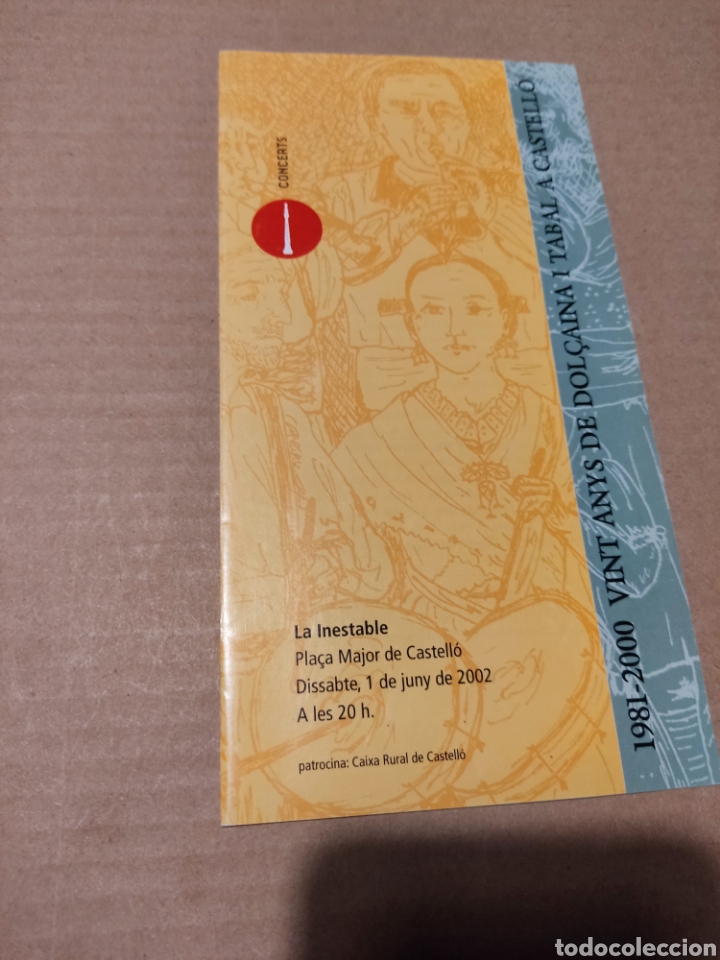 Brochures de tourisme: Folleto vint anys de dolsaina i tabal Castell&oacute;n 2002