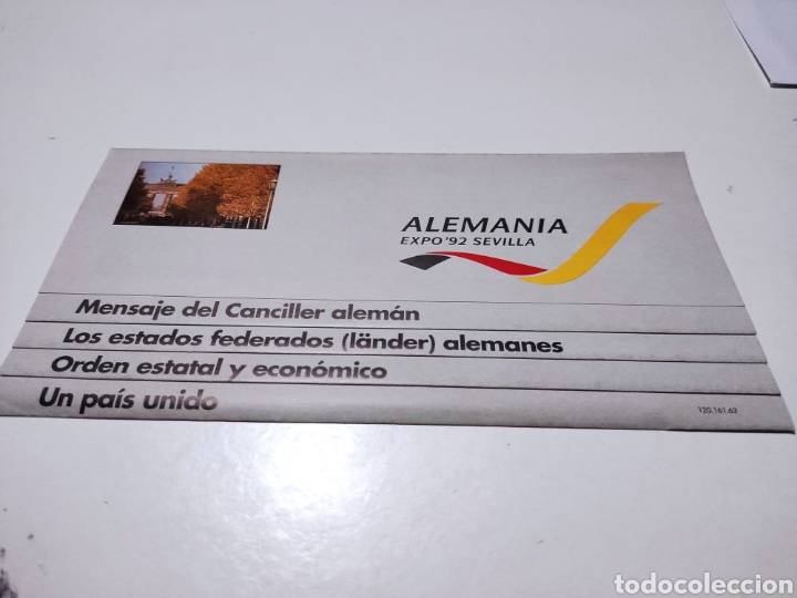 Brochures de tourisme: Folleto Alemania Expo 92 Sevilla