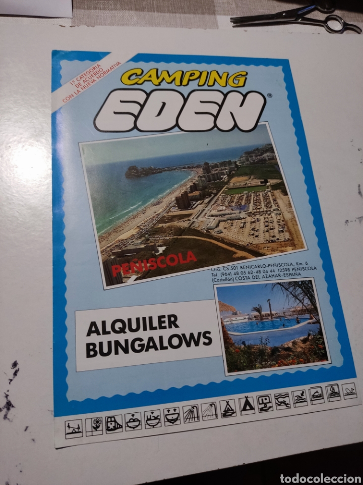 Folhetos de turismo: Folleto tur&iacute;stico camping EDEN Pe&ntilde;&iacute;scola