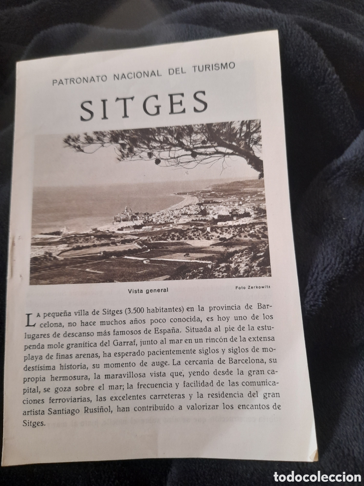 Folhetos de turismo: Antiguo folleto tur&iacute;stico de Sitges
